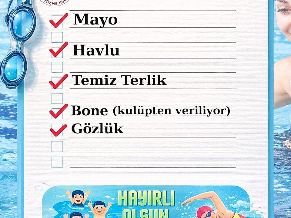 beylikdüzü yüzme havuzu gerekli malzemelr